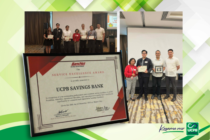 UCPB Savings Bank Recognized by BancNet for Service Excellence